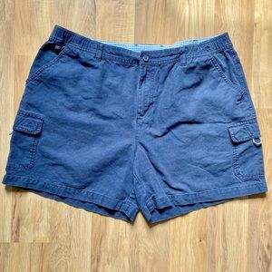 Columbia shorts PFG hiking fishing Navy Blue Shorts 100% Cotton Cargo pockets